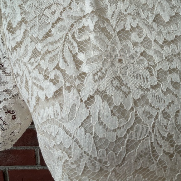 •Antonelli Firenze Silk Lace cream Short Sleeve Top Blouse S… - Picture 11 of 14